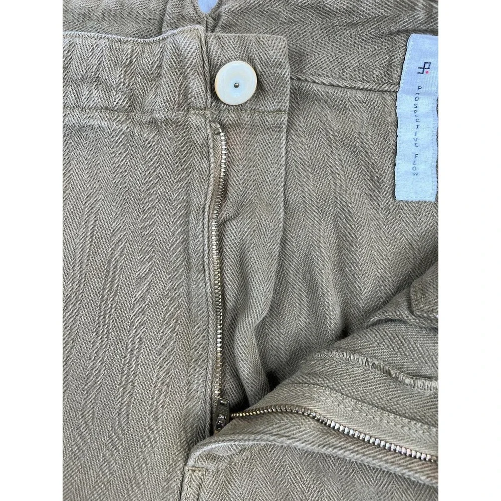 Prospective Flow Pants Mens 28x26 Brown Herringbone Canvas Chino Casual USA